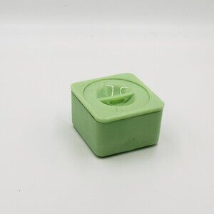 1930's Jeannette Glass Jadeite Green Refrigerator Dish & Lid
